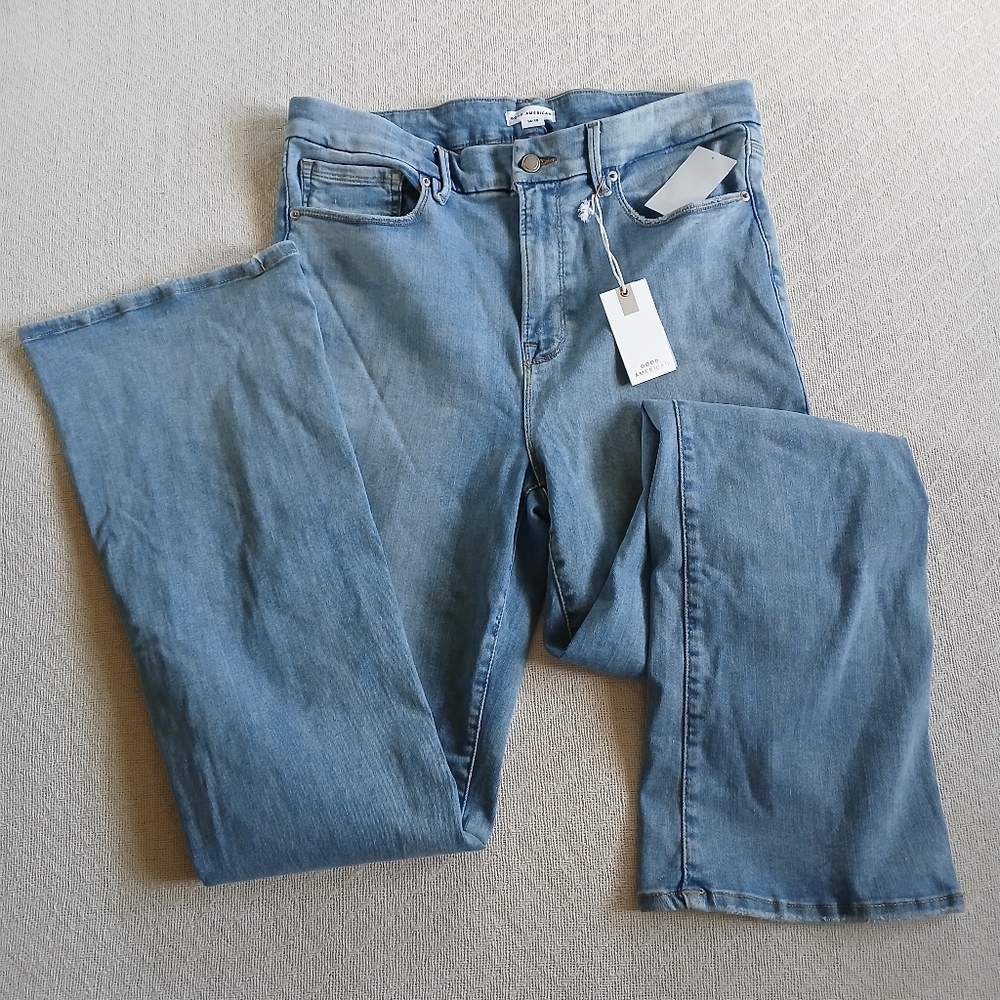 Good American Light Blue Boot Cut Jeans